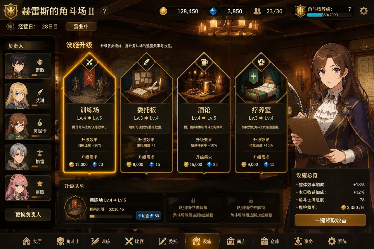 赫雷斯的角斗场Ⅱ 经营养成 画面 7